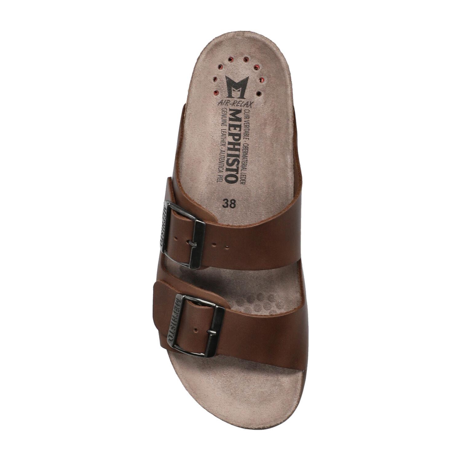 Mules Mephisto Hester Pour Femme - Cuir Pleine Fleur, Semelle Soft Air, Boucle Réglable, Largeur Confort G